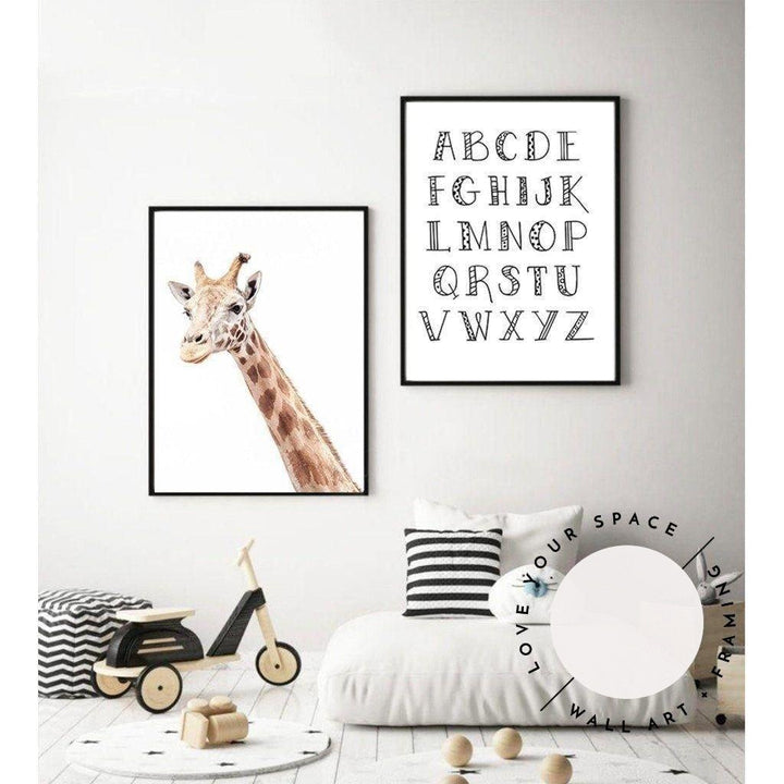 A Cute Pair - Giraffe & Alphabet - Love Your Space