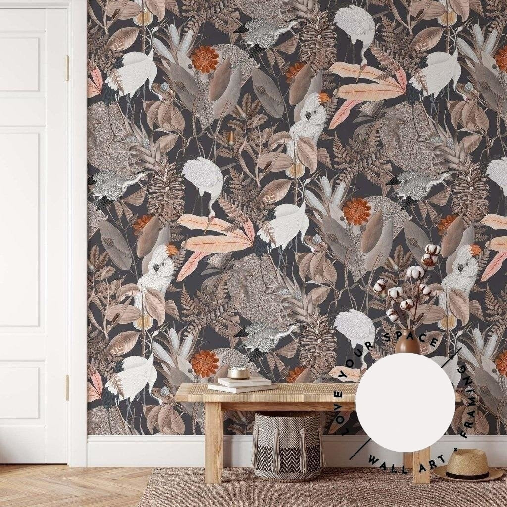 Beautiful Birds (dark) Designer Wallpaper - Love Your Space