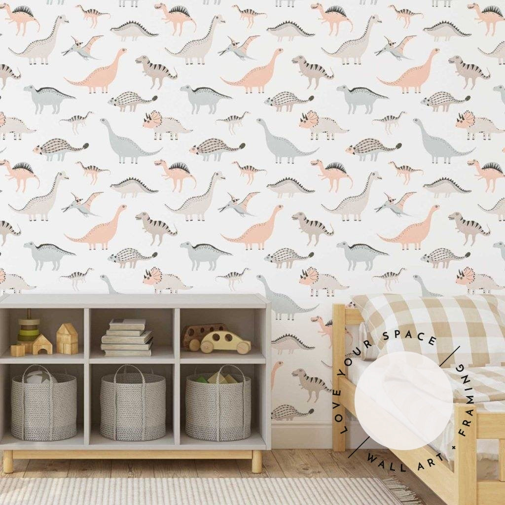 Cute Dino Designer Wallpaper - Love Your Space