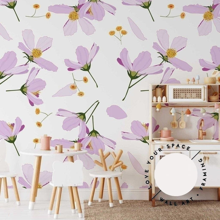 Falling Flowers Designer Wallpaper - Love Your Space