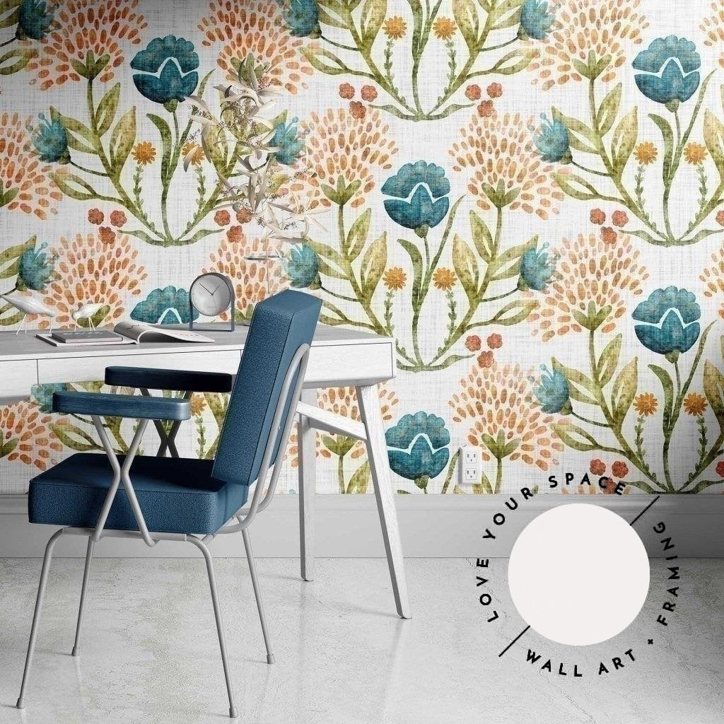 Linen Floral Designer Wallpaper - Love Your Space