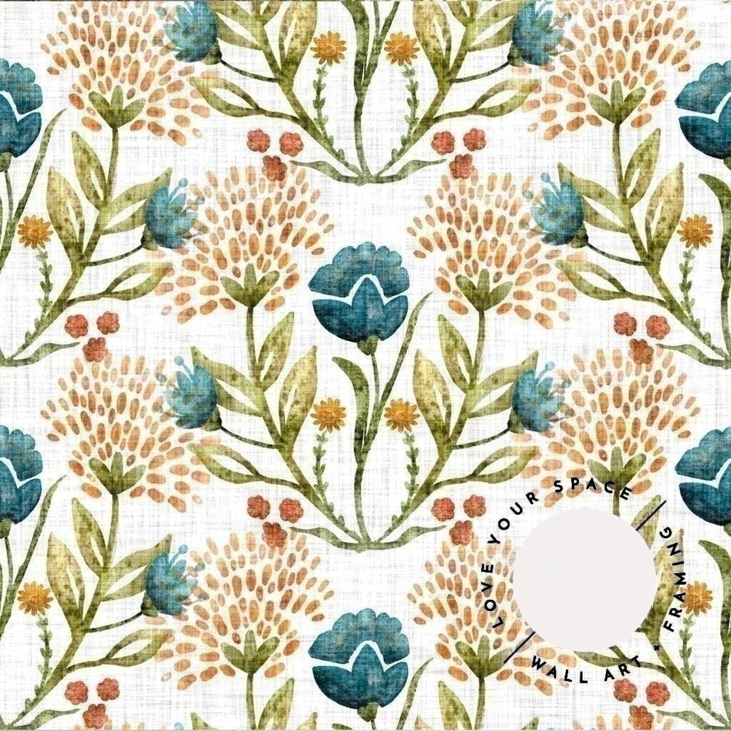 Linen Floral Designer Wallpaper - Love Your Space