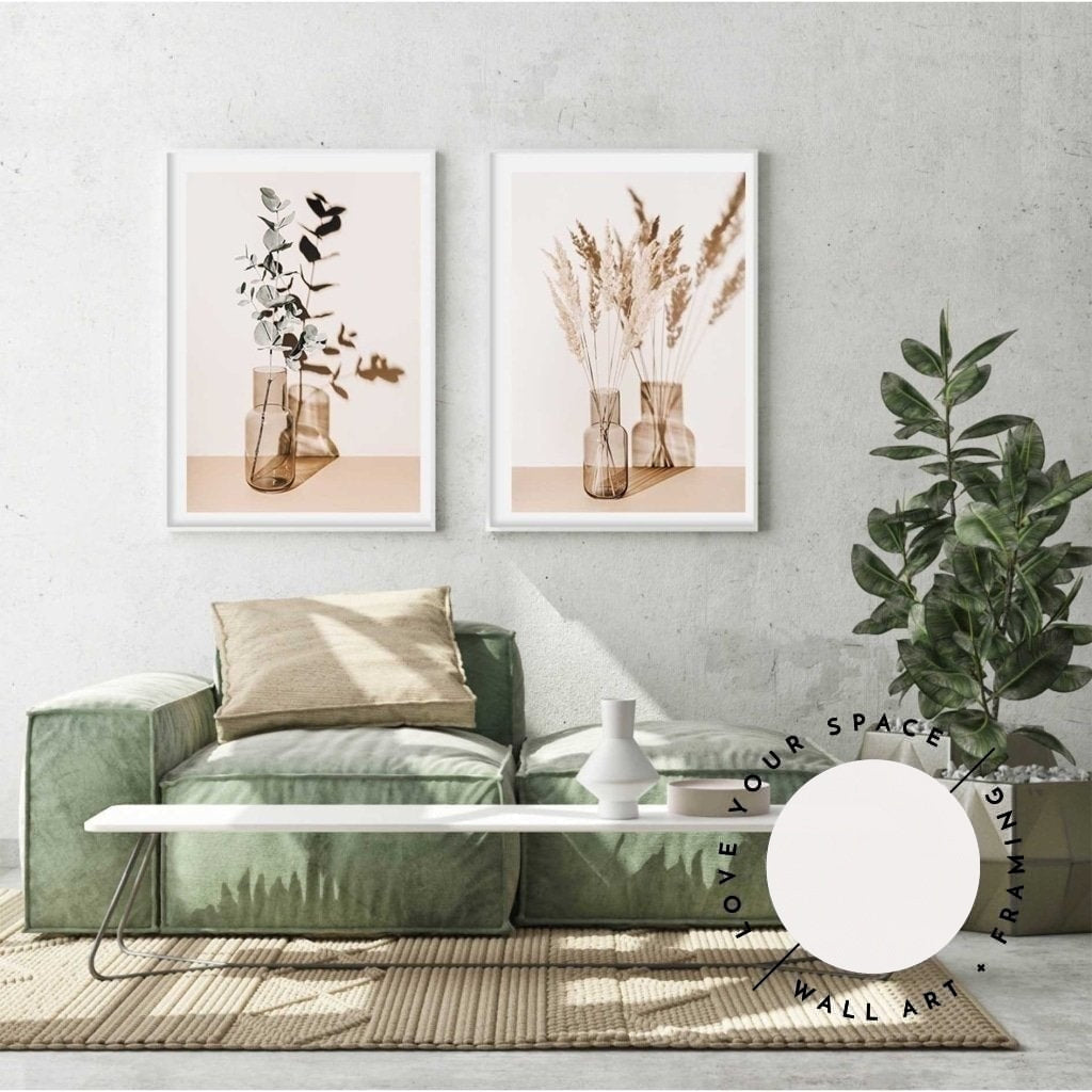 Set of 2 - Antique Eucalyptus & Antique Pampas Grass - Love Your Space