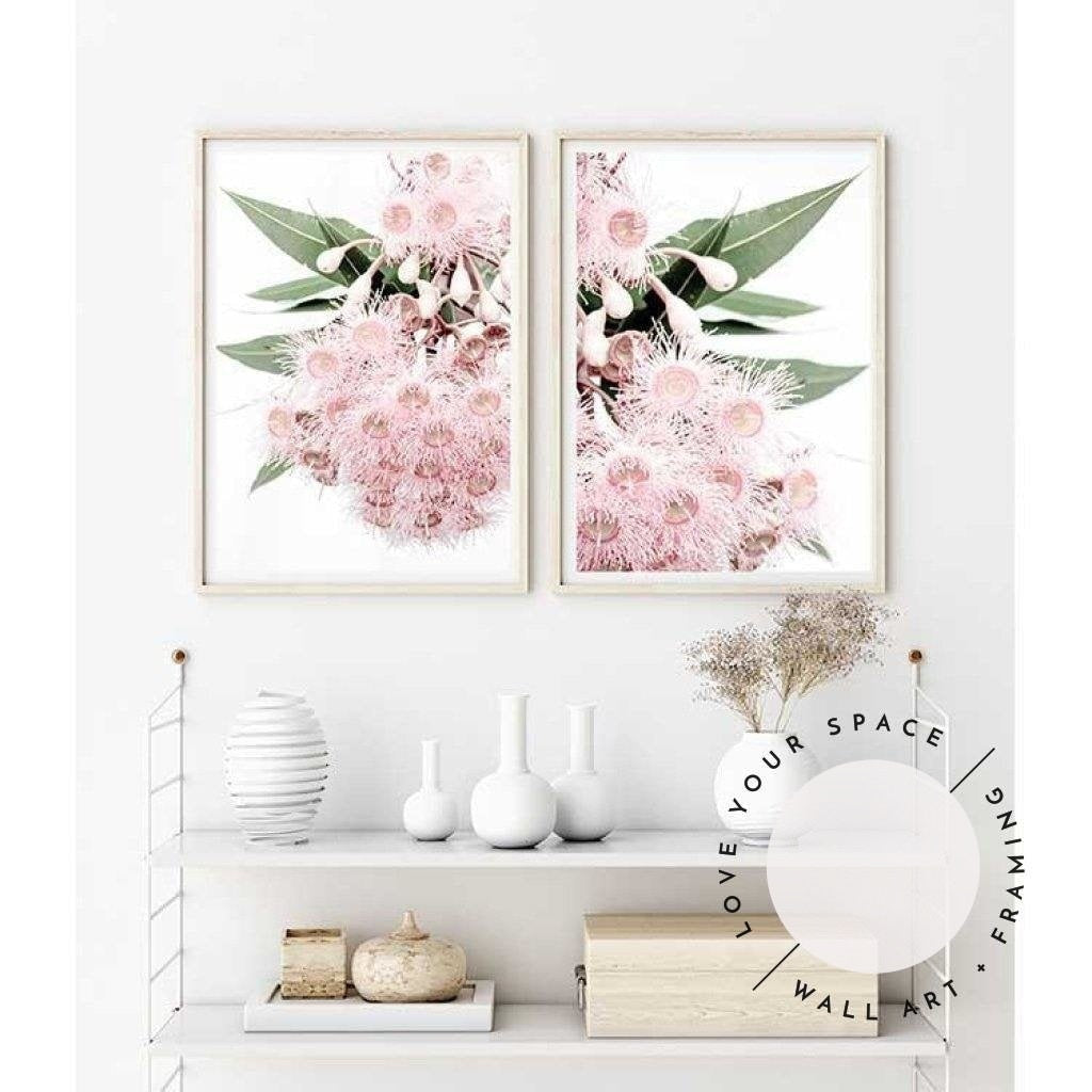 Set of 2 - Icy Pink Eucalyptus no.1 & no.2 - Love Your Space