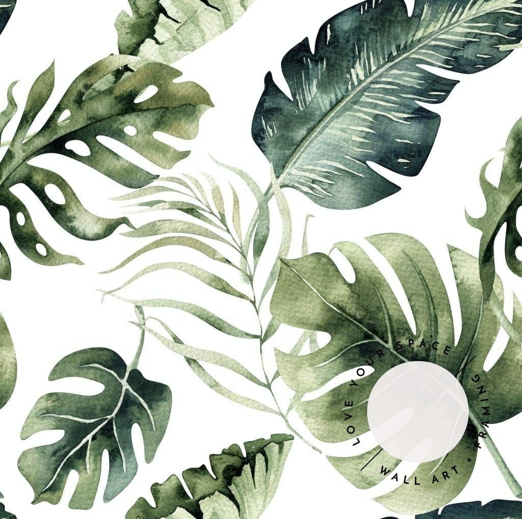 Tropical Leaves Designer Wallpaper - Love Your Space