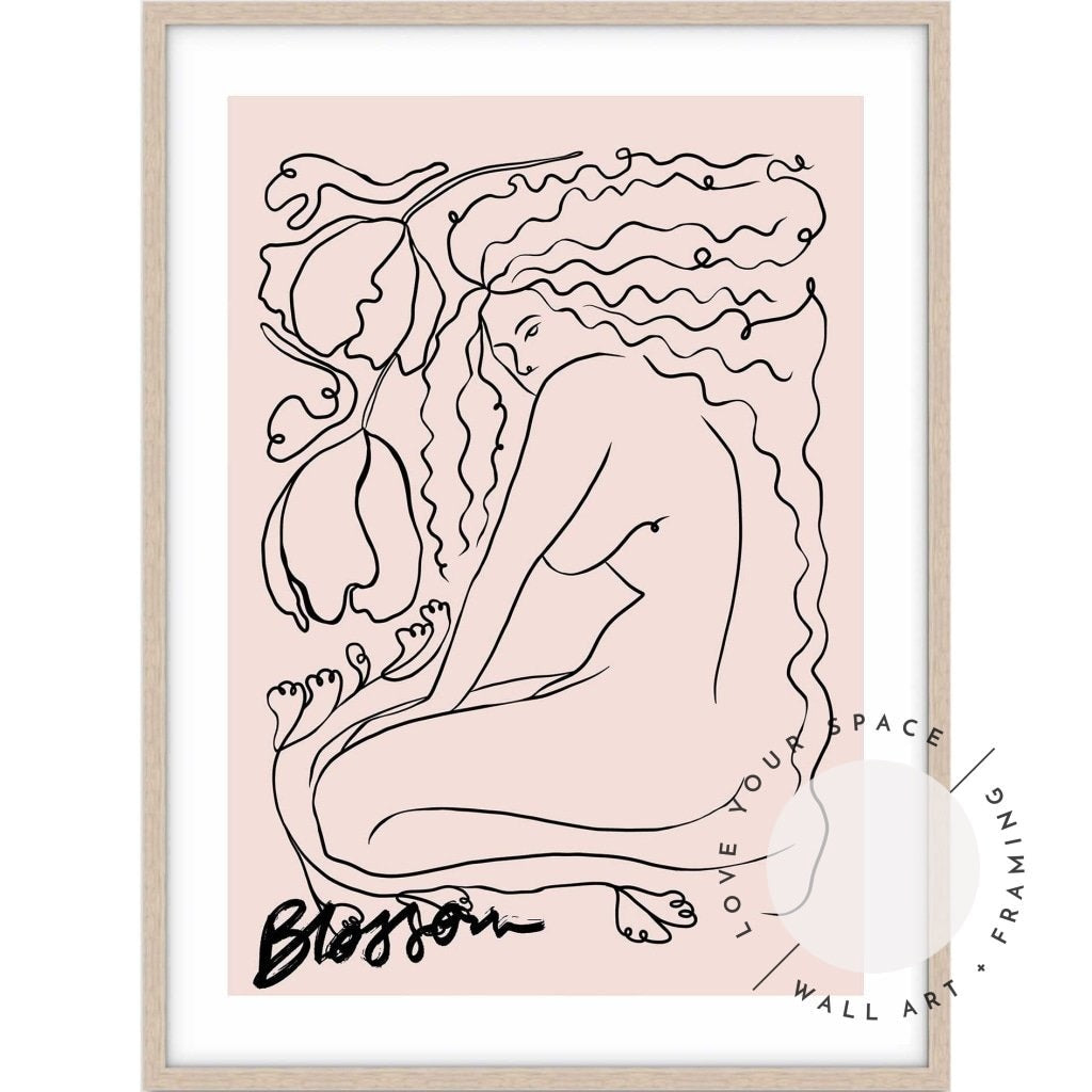 Blossom Line Drawing - Love Your Space