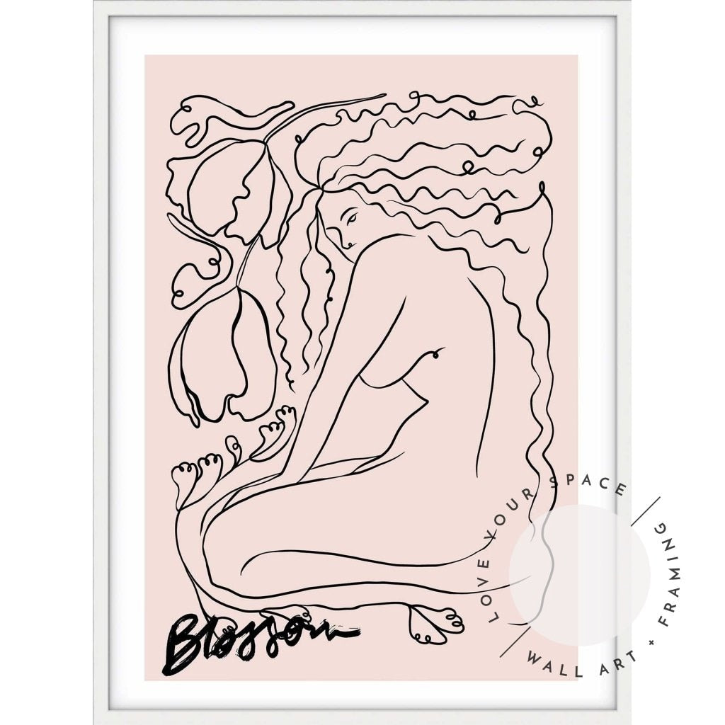 Blossom Line Drawing - Love Your Space