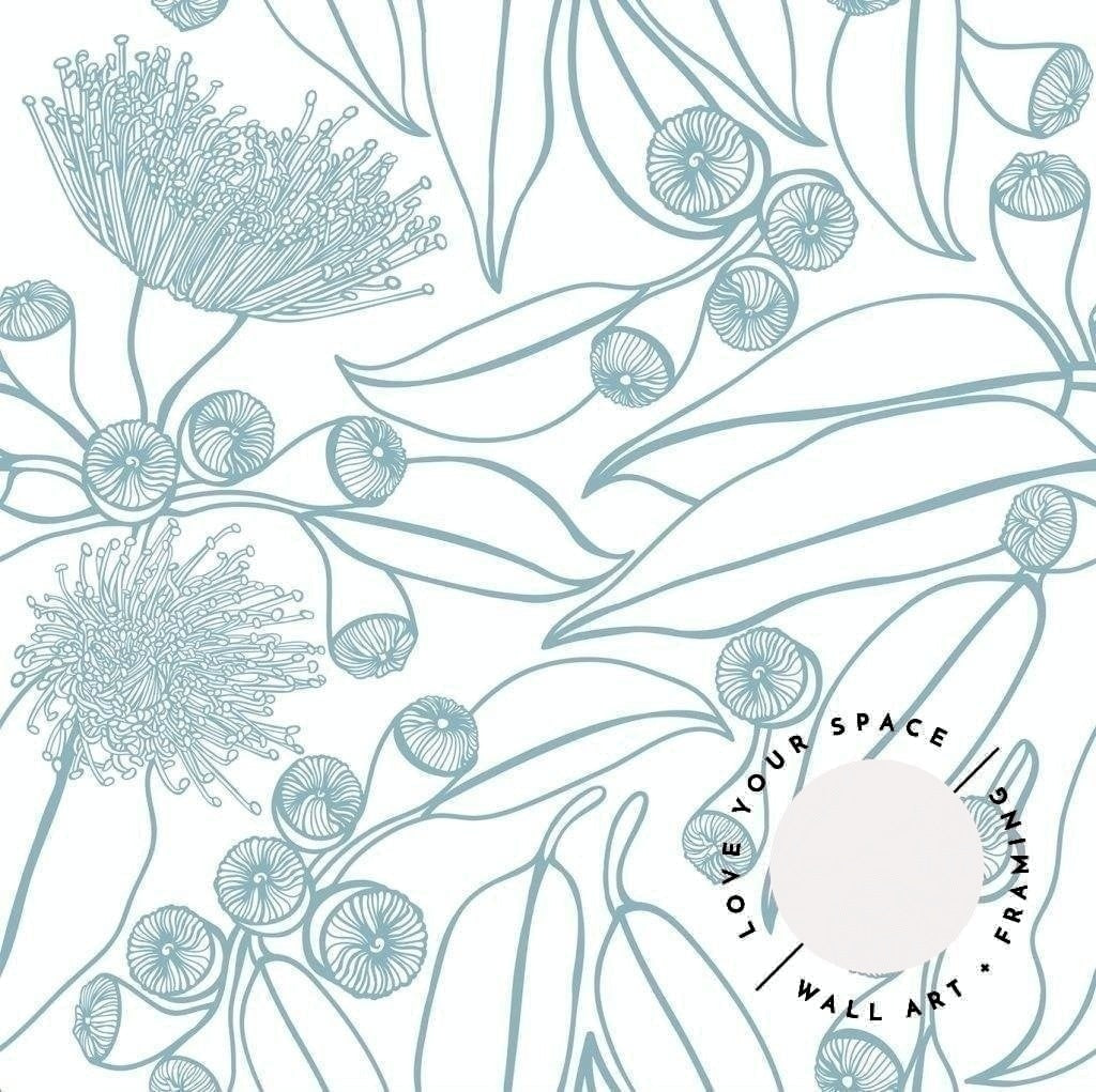 Blue Eucalyptus Designer Wallpaper - Love Your Space