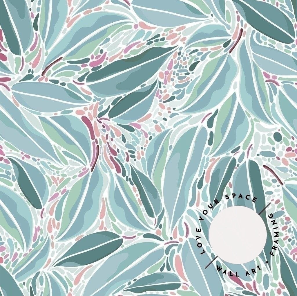 Coloured Eucalyptus Leaves I Designer Wallpaper - Love Your Space