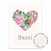 Flower Heart - Custom Name - Love Your Space
