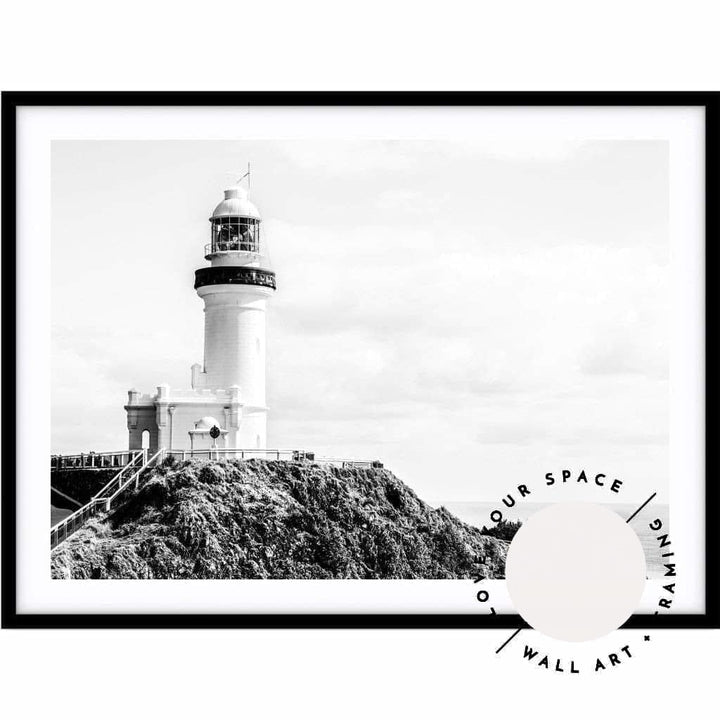 Lighthouse - Byron Bay no.2 - Black & White - Love Your Space