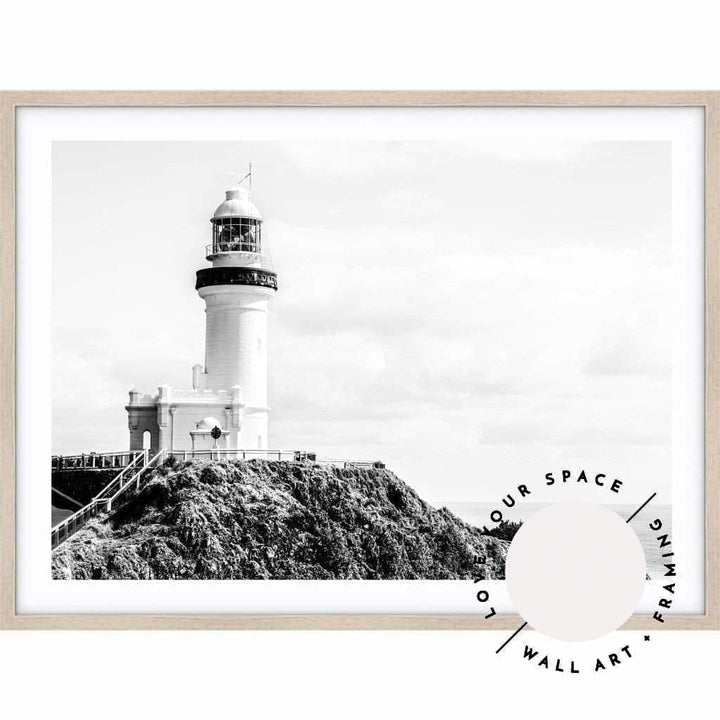 Lighthouse - Byron Bay no.2 - Black & White - Love Your Space