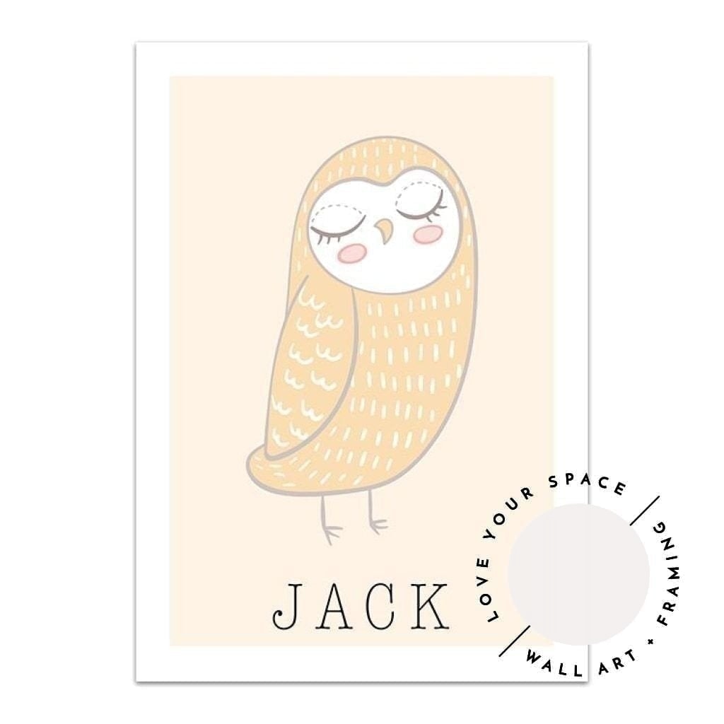Owl - Custom Name - Love Your Space