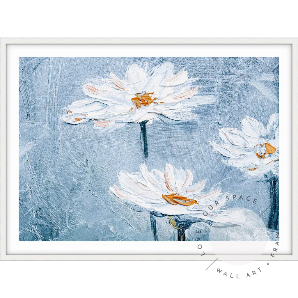 Painted White Flowers