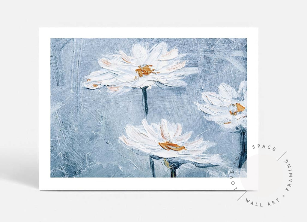 Painted White Flowers