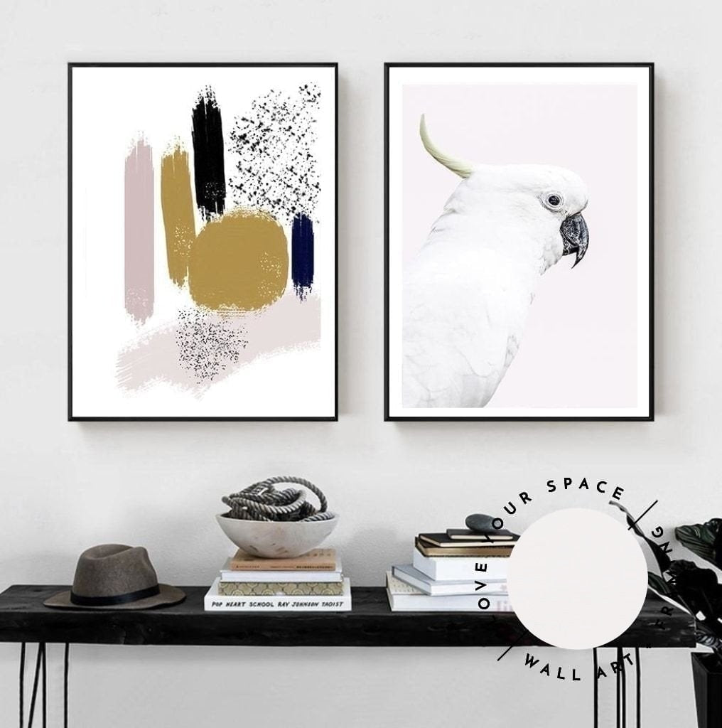 Set of 2 - Abstract II & White Cockatoo - Love Your Space