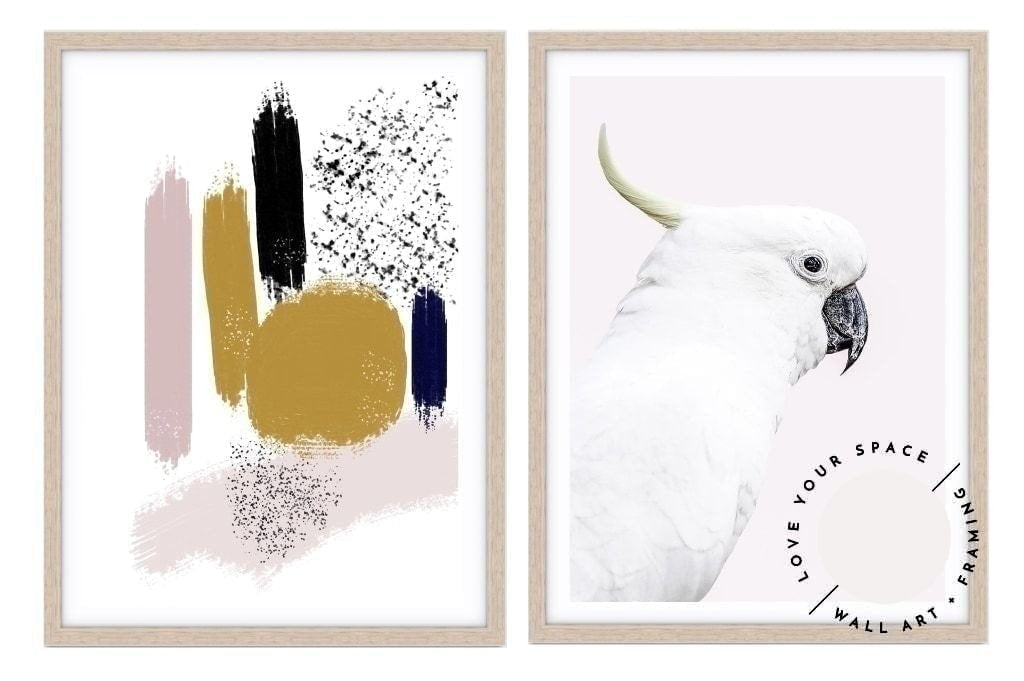 Set of 2 - Abstract II & White Cockatoo - Love Your Space