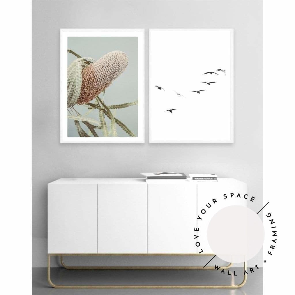 Set of 2 - Banksia On Green no.2 & Birds - Love Your Space