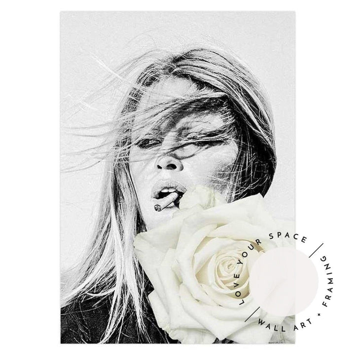 Set of 2 - Brigitte Bardot & White Rose IV - Love Your Space
