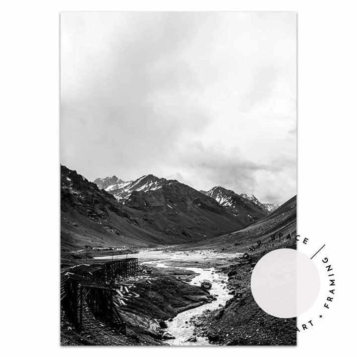 Set of 2 - Inhale The Good & The Southern Andes no.3 B+W - Love Your Space