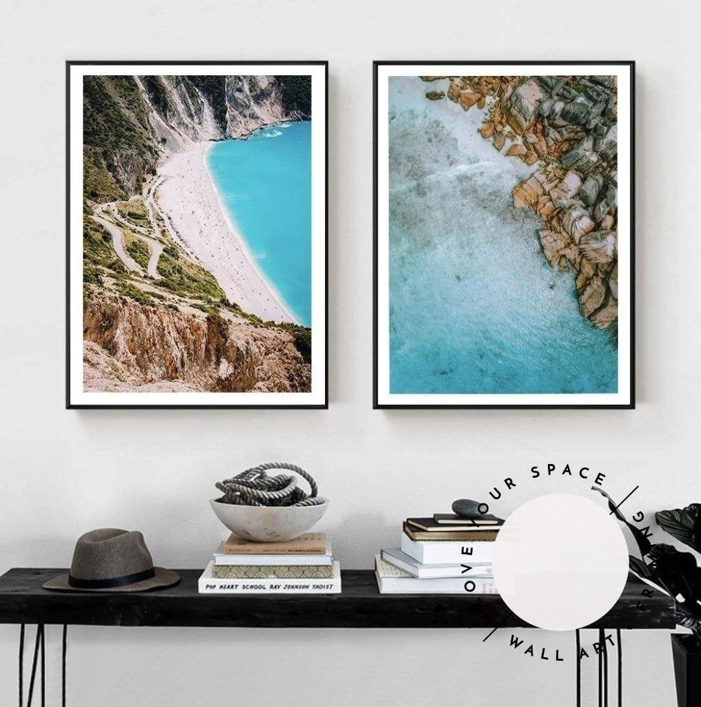 Set of 2 - Myrtos Beach & Turquoise Waters - Love Your Space