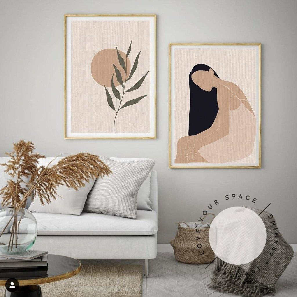 Set of 2 - Nude Abstract no.1 & 2 - Love Your Space