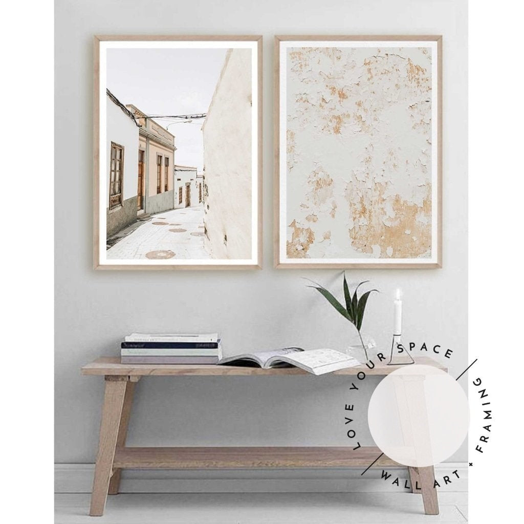 Set of 2 - Pastel Streets & Textured Wall no.2 - Love Your Space