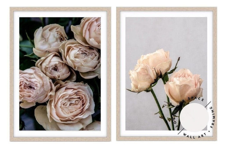 Set of 2 - Vintage Rose I + Vintage Rose II - Love Your Space
