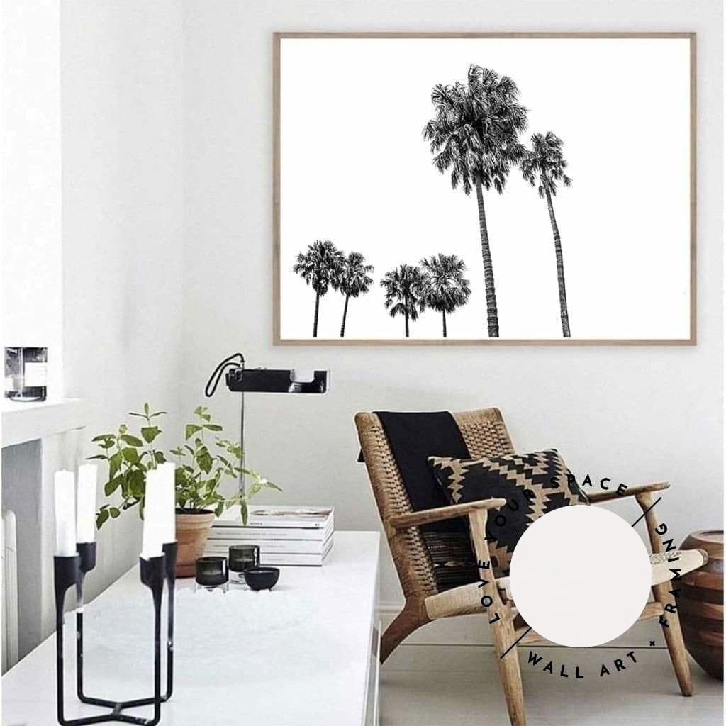 Tall Palms no.2 - Black & White - Love Your Space