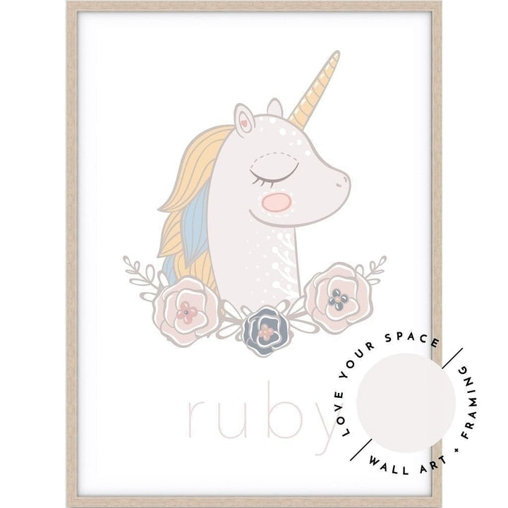 Unicorn - Custom Name - Love Your Space